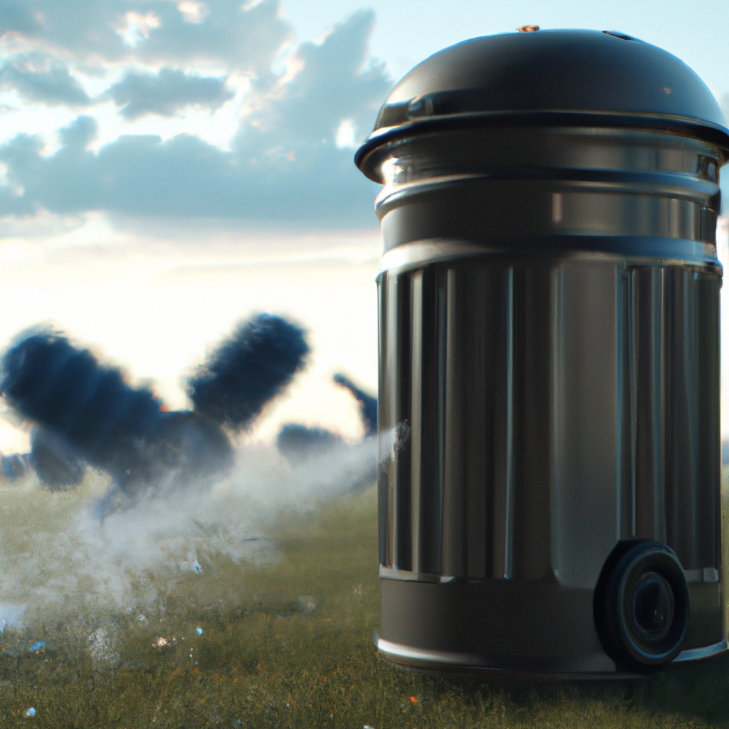 ゴミ箱の周りに消臭スプレーを使う