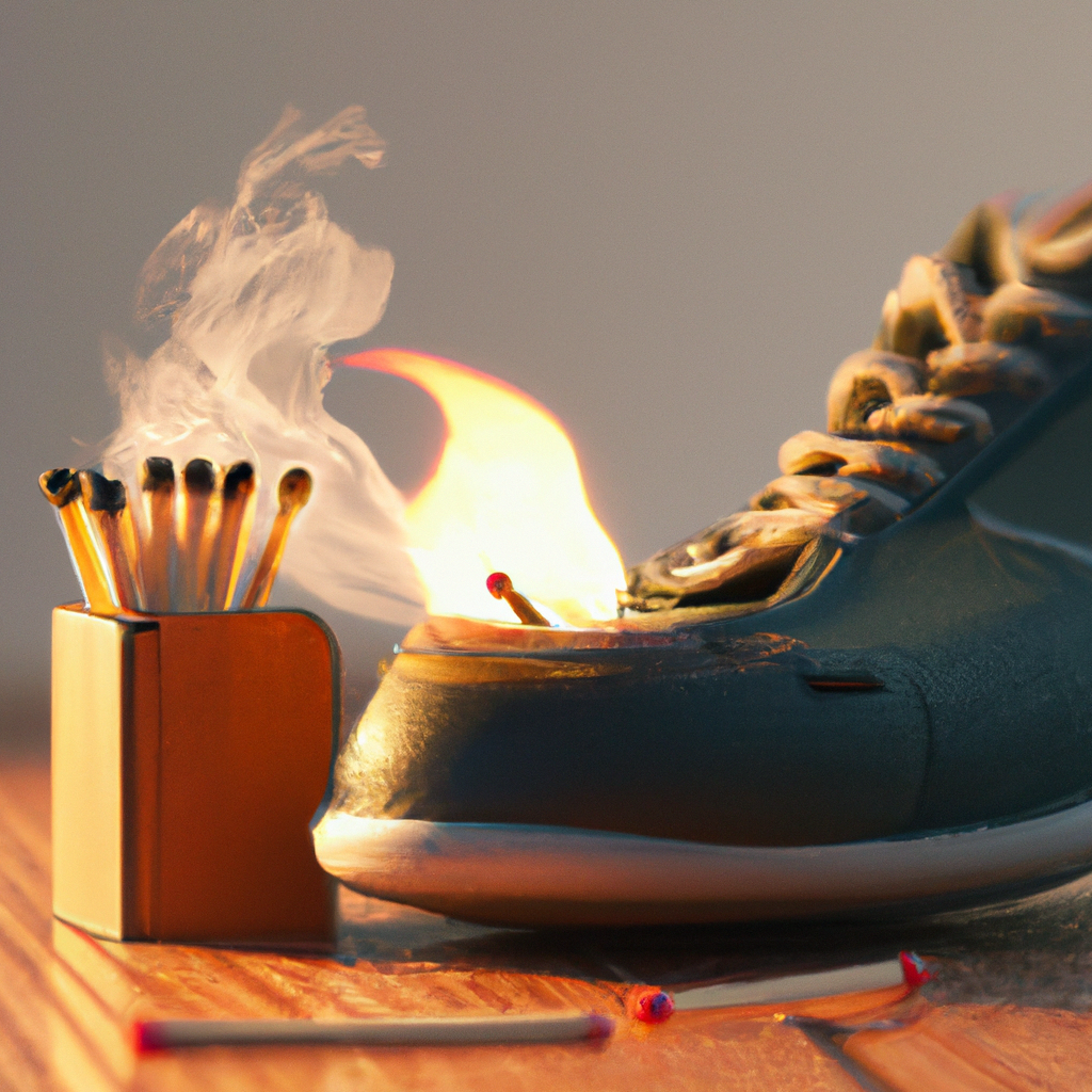 マッチを使った靴の匂い消し方法